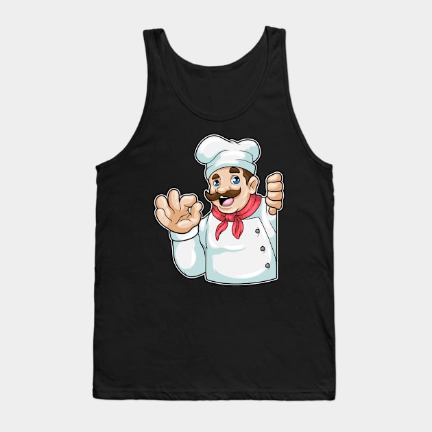 Chef with Chef's hat Tank Top by Markus Schnabel